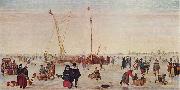 AVERCAMP, Hendrick A scene on the ice oil painting reproduction